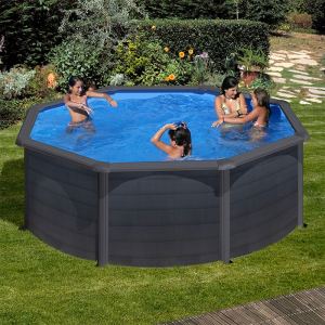 Piscina desmontable Gre Kea circular imitación grafito Ø 300 Sin instalación