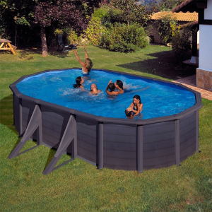 Piscina desmontable Gre Kea ovalada imitación grafito 500 x 300 Sin instalación