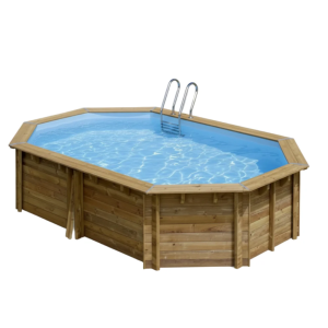 Piscina de madera Gre Sunbay Canelle 2 ovalada 536x336 Sin Instalación