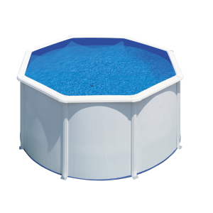 Gre Fidji Ø240 blanca - Piscina redonda de acero