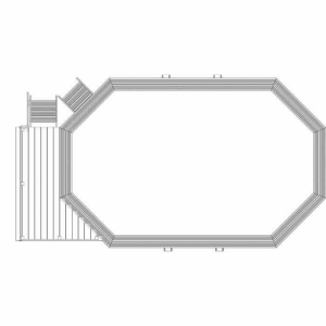 Plataforma de Madera Gre para piscinas de madera Safran2 y Vasto