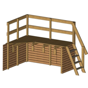 Plataforma de Madera Gre para piscinas de madera Safran2 y Vasto