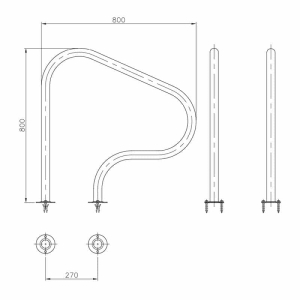 Salida piscina modelo 800 x 800 mm AstralPool Fijación para empotrar