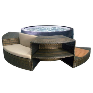 Jacuzzi Exterior NetSpa Semirrígido Vita con muebles