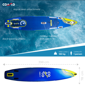 Paddle hinchable Coasto SUP Cruiser 13'1
