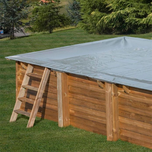 Cobertor de invierno piscina madera Gre cuadrada