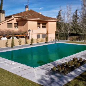 Cubierta de invierno para piscina verde/beige