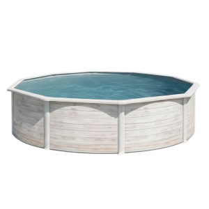 Gre Groenlandia Ø550 imitación madera - Piscina redonda de acero