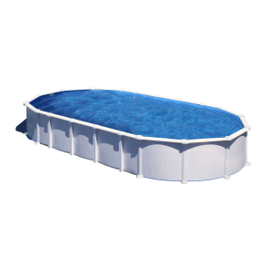 Gre Haiti 915 x 470 blanca - Piscina ovalada de acero