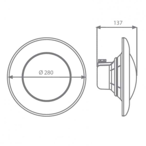 Proyector LED PAR56 - embellecedor blanco