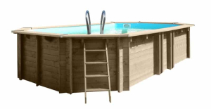 Piscina de madera Gre Sunbay Vermela ovalada 672x472 Sin Instalación