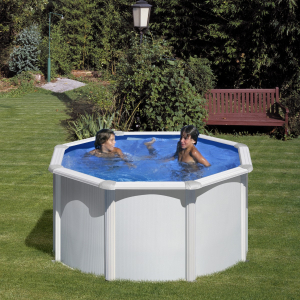 Gre Fidji Ø240 blanca - Piscina redonda de acero