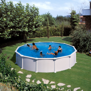 Gre Atlantis Ø550 blanca - Piscina redonda de acero