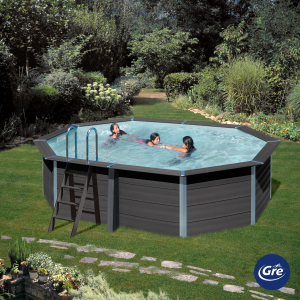 Gre Avantgarde 524 x 386 con proyector LED - Piscina ovalada de composite