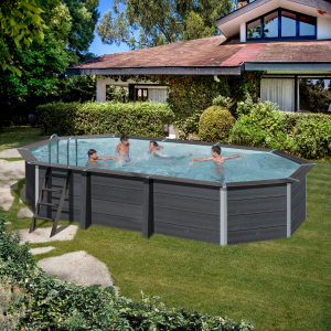 Gre Avantgarde  664 x 386 con proyector LED - Piscina ovalada de composite 