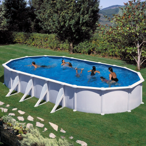 Gre Atlantis 800 x 470 blanca - Piscina ovalada de acero