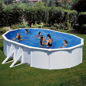 Gre Bora Bora 500 x 300 blanca - Piscina ovalada de acero