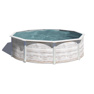 Gre Finlandia Ø300 imitación madera - Piscina redonda de acero