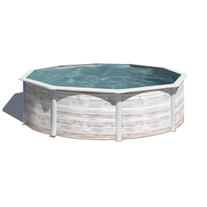 Gre Finlandia Ø460 imitación madera - Piscina redonda de acero