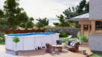 Piscina de acero Gre Atlantis 610 × 375 × 132 cm