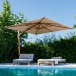Parasol Calpe IASO 3 × 3 m con luz LED solar · IASO