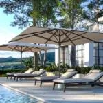 Parasol Arles IASO 4 × 4 m de mástil central · IASO