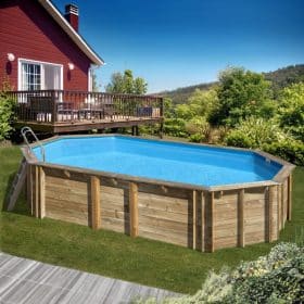 Piscina de madera Gre Sunbay Orange 755 × 456 cm