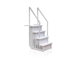 Escalera estándar Gre de acero inoxidable AISI 316 para piscina enterrada, 3 o 4 peldaños · Gre