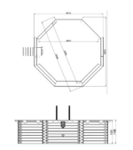 Piscina de madera SCP Tropical Sunshine 434 × 401 cm