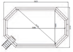 Piscina de madera SCP Blue Lagoon 563 × 352 cm