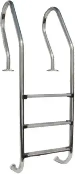 Escalera Gre 3 peldaños de acero inoxidable AISI 304 para piscina de madera · Gre