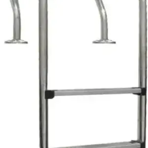 Escalera Gre 3 peldaños de acero inoxidable AISI 304 para piscina de madera · Gre