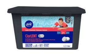 Cloro lento Gre en tabletas de 250 g · Gre