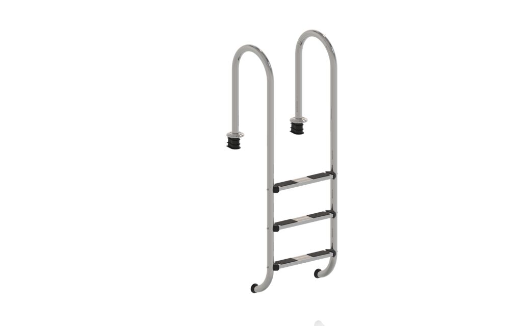 Escalera de muro inox: Anclajes empotrados: cero holguras