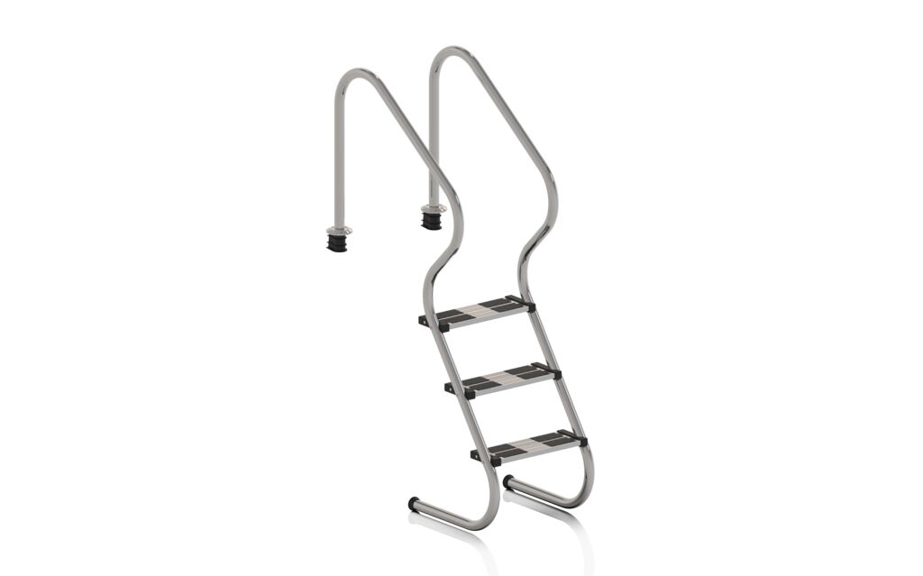 Escalera de seguridad Gre 3 peldaños dobles de acero inoxidable AISI 316 para piscina enterrada · Gre Escalera de seguridad Gre 3 peldaños dobles de acero inoxidable AISI 316 para piscina enterrada · Gre