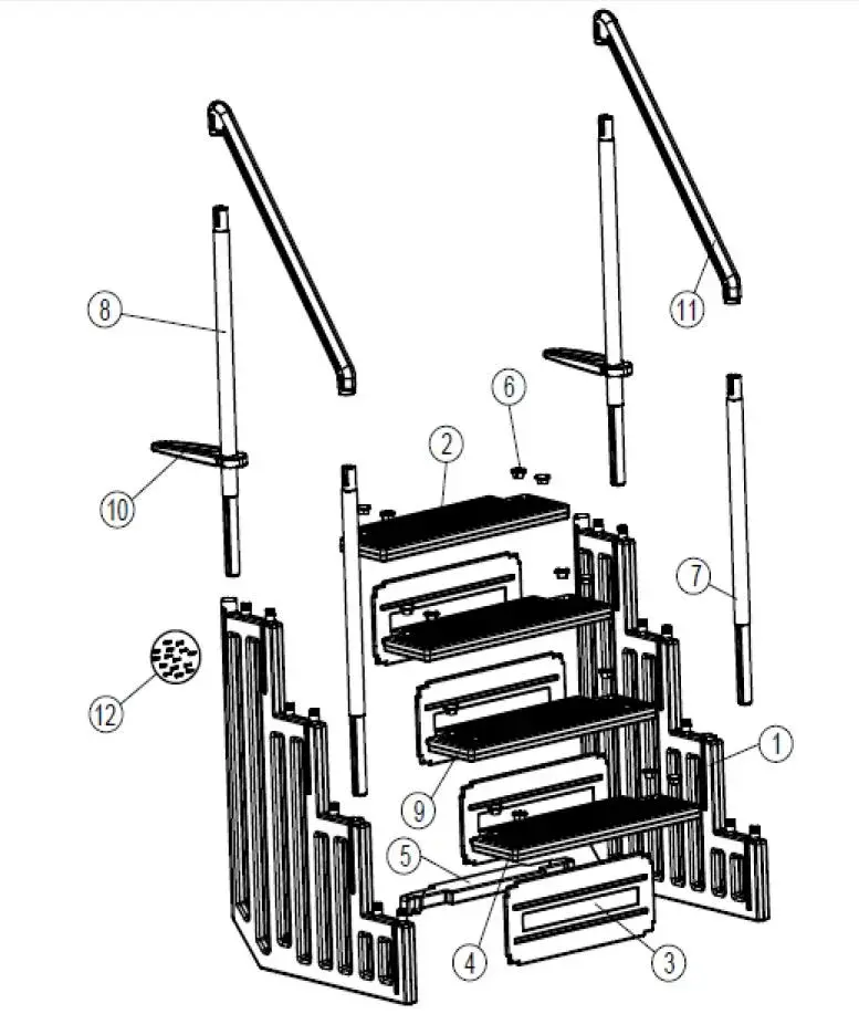 Escalera de muro inox: Sin obra: la escalera de polietileno