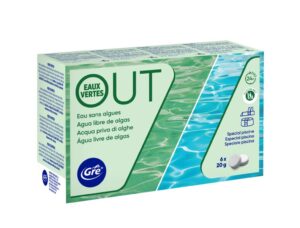 Stop aguas verdes Gre, caja de 6 pastillas de 20 g · Gre