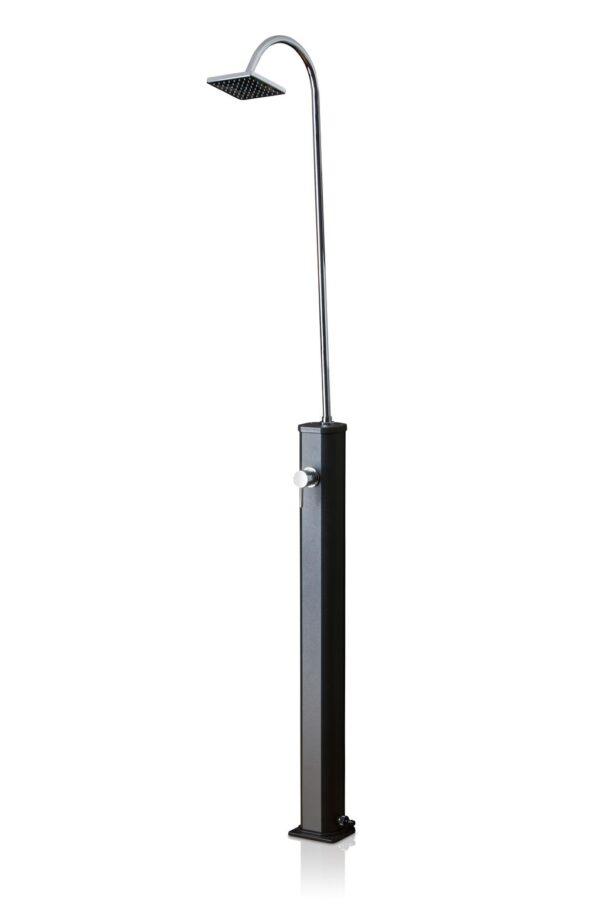 Ducha solar Gre de aluminio negro en 2 piezas 18 l · Gre