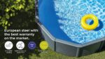 Piscina de acero Gre Anthracite con vigas enterradas 610 × 375 × 132 cm