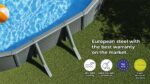 Piscina de acero Gre Anthracite 132 cm 730 × 375 × 132 cm