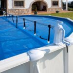 Enrollador Gre de tubo hexagonal para piscinas elevadas hasta 6 m · Gre