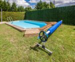 Enrollador telescópico Gre con 4 ruedas giratorias para piscinas enterradas hasta 5,5 m · Gre