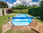 Enrollador telescópico Gre con 4 ruedas giratorias para piscinas enterradas hasta 5,5 m · Gre