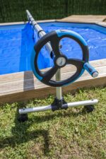 Enrollador telescópico Gre con 4 ruedas giratorias para piscinas enterradas hasta 5,5 m · Gre