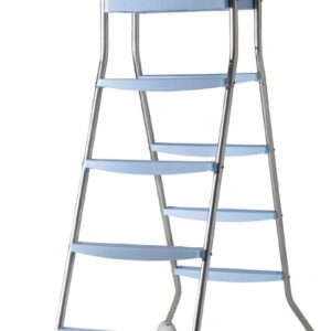 Escalera Gre 2×4 peldaños de acero inoxidable con plataforma para piscina elevada de hasta 132 cm · Gre