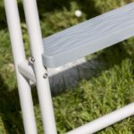 Escalera de seguridad Gre 2×3 peldaños de acero galvanizado con plataforma para piscina elevada · Gre
