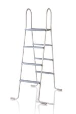 Escalera Gre 2×3 peldaños de acero galvanizado con plataforma para piscina elevada · Gre