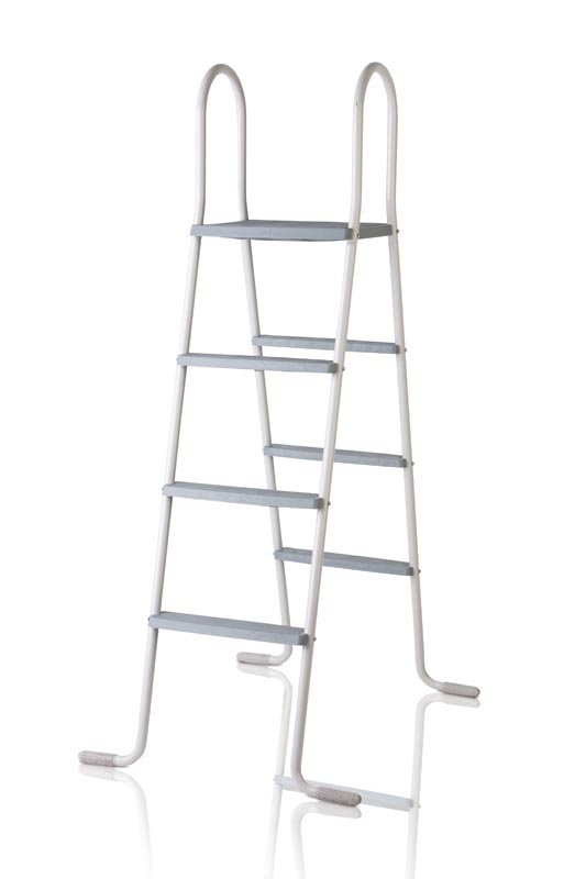 Escalera Gre 2×3 peldaños de acero galvanizado con plataforma para piscina elevada · Gre