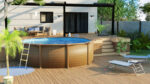 Piscina de acero Gre Aqualoon imitación madera Ø 460 × 120 cm