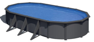 Piscina de acero Gre Anthracite 120 cm 730 × 375 × 120 cm